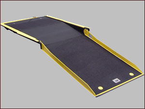 The unique FOLDover 1:6 ramp has the reduced ramp slope preferred by mobility-challenged passengers. 