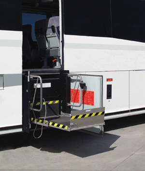 The BayLift wheelchair lift's compact design allows it to serve motorcoach applications other lifts can not.