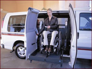 The Clearway wheelchair lift offers a split platform that gives us a clear entryway into your personal vehicle.