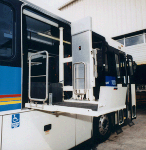 The Ricon PowerLift wheelchair lift is perfect for dedicated entry motorcoach applications.